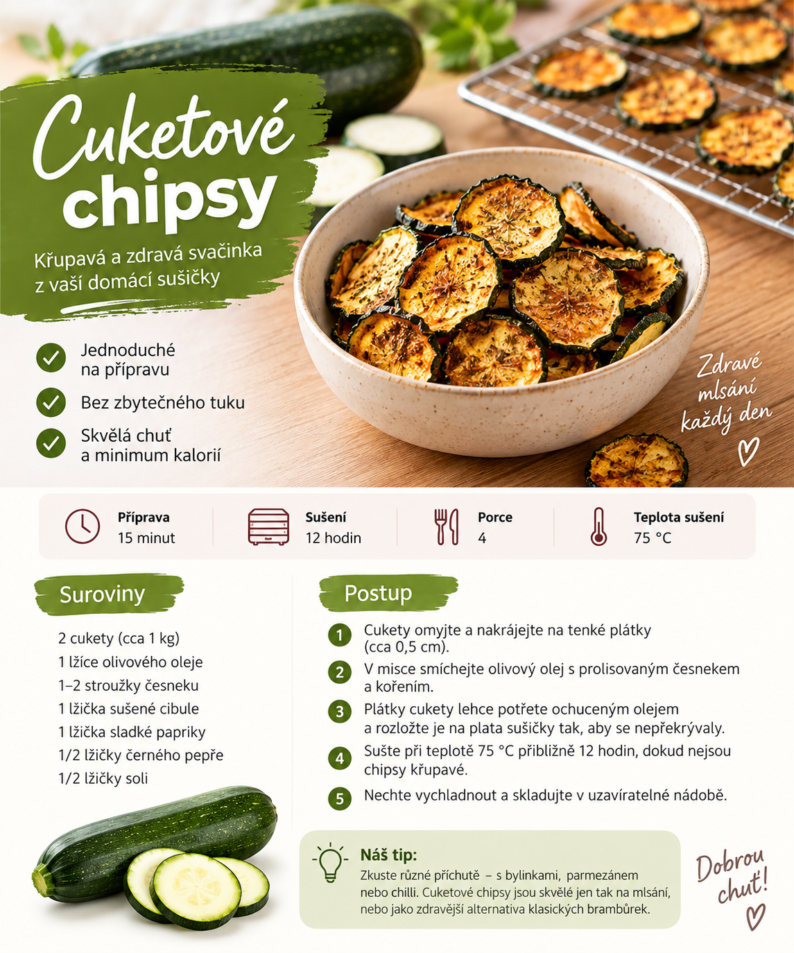 Cuketové chipsy